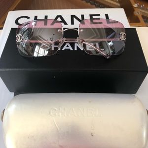 Chanel Sunglasses Pink Lens CC 4017-D Rare